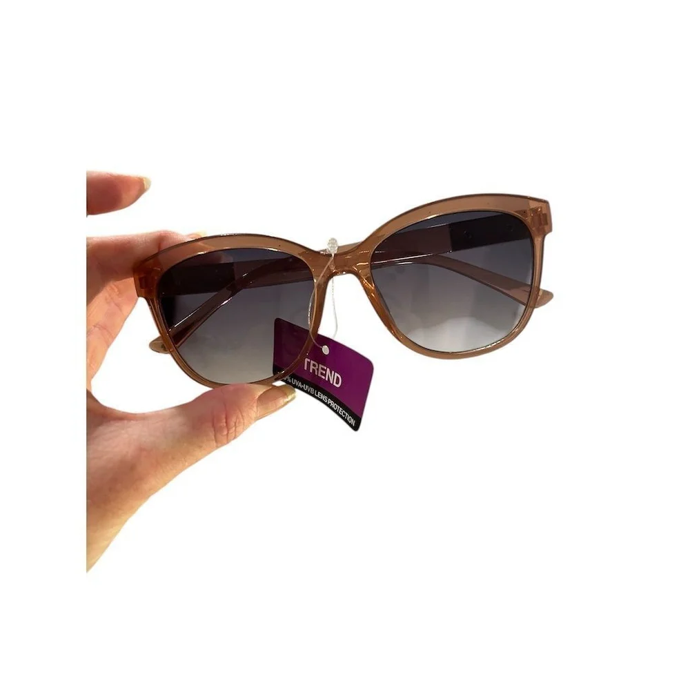 Trend Sunglasses Women's Round Pink Gold Accents UV400
